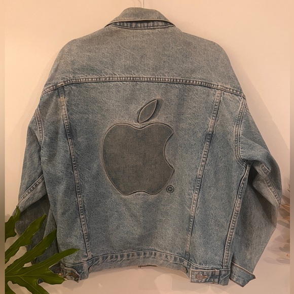 vintage apple denim jacket - Picture 1 of 5